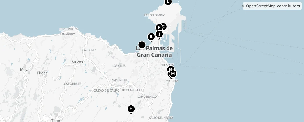 Map of Las Palmas de Gran Canaria