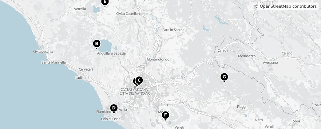 Map of Lazio