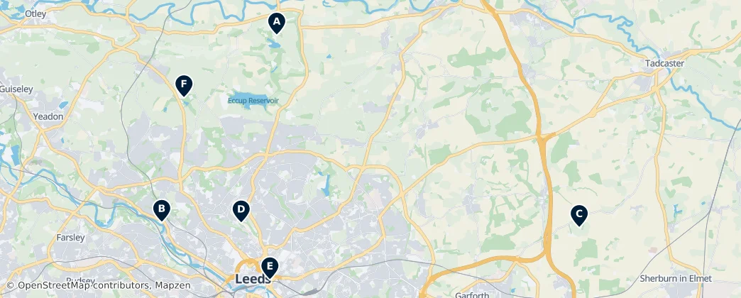 Map of Leeds