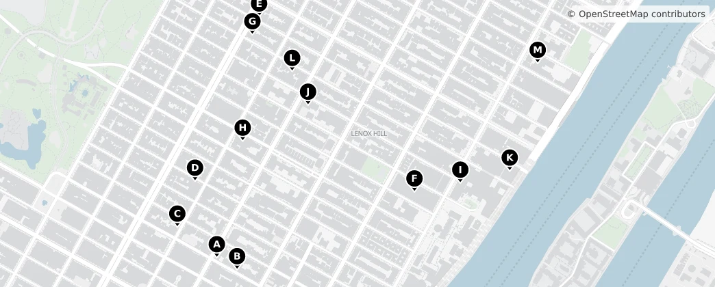 Map of Lenox Hill