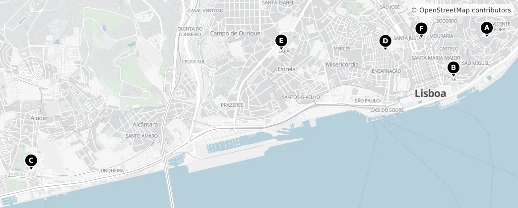 Map of Lisbona