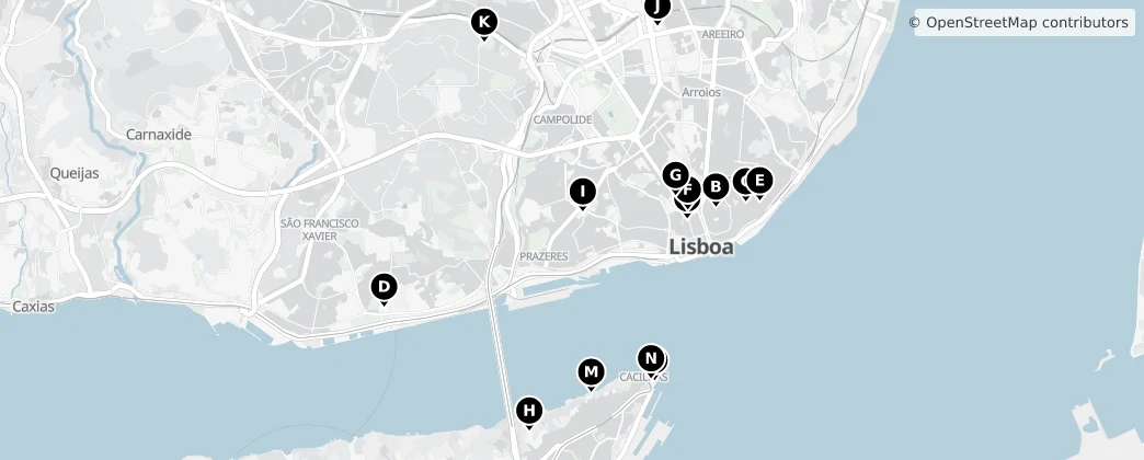 Map of Lisbona