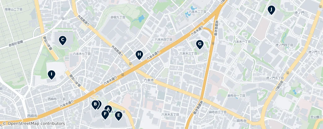 Map of Roppongi
