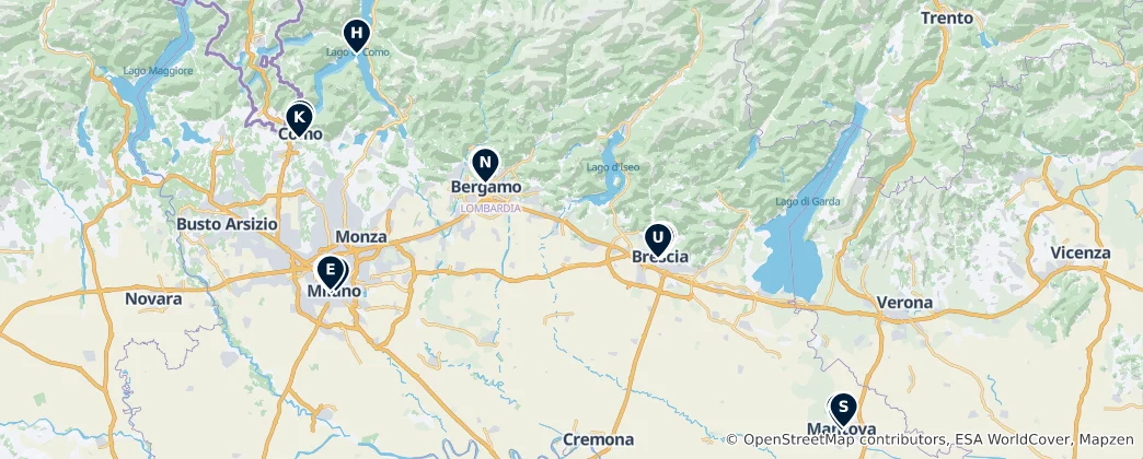 Map of Lombardia
