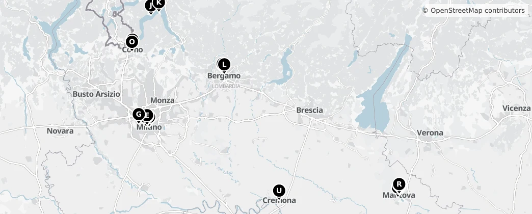 Map of Lombardia