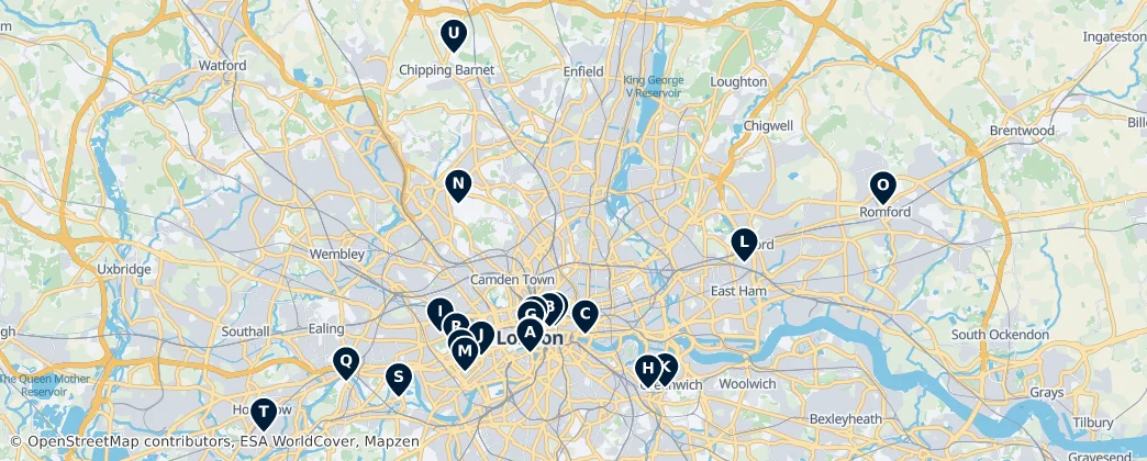 Map of Londra