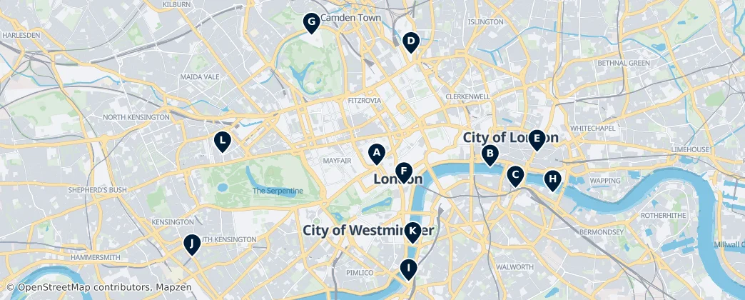 Map of Londra