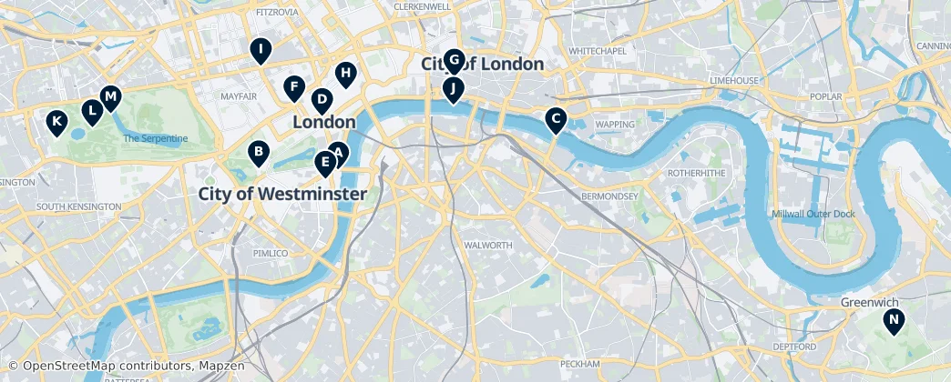 Map of Londra