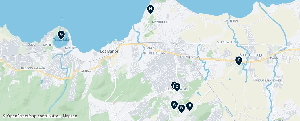 Map of Los Baños