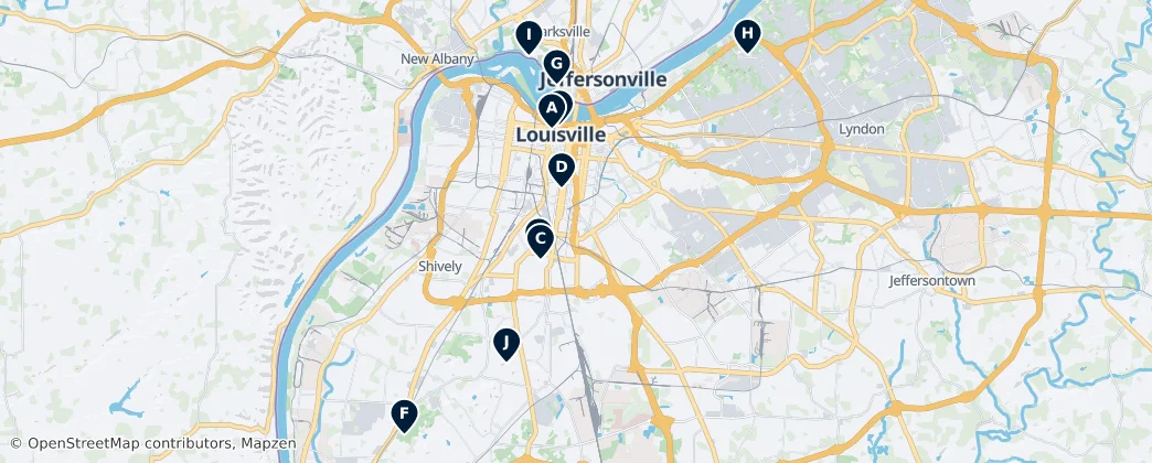 Map of Louisville
