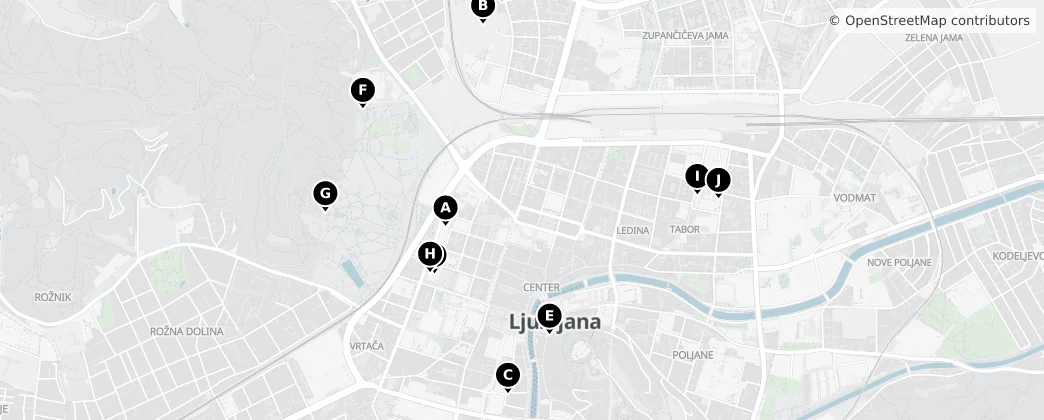 Map of Lubiana