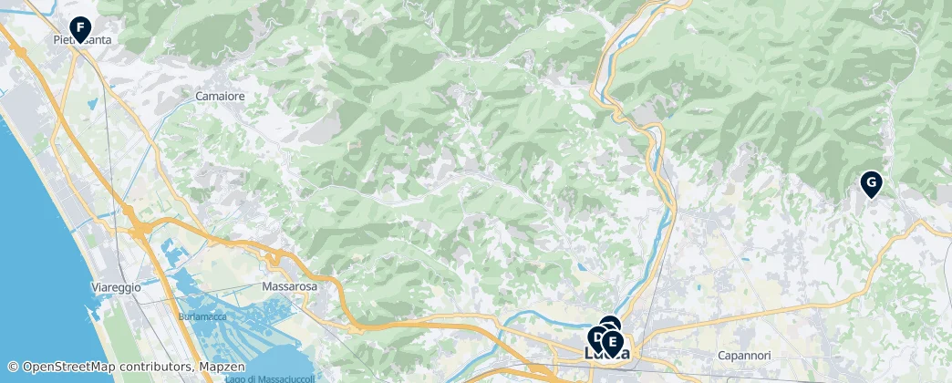 Map of Lucca