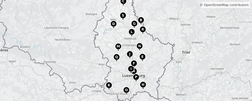 Map of Lussemburgo