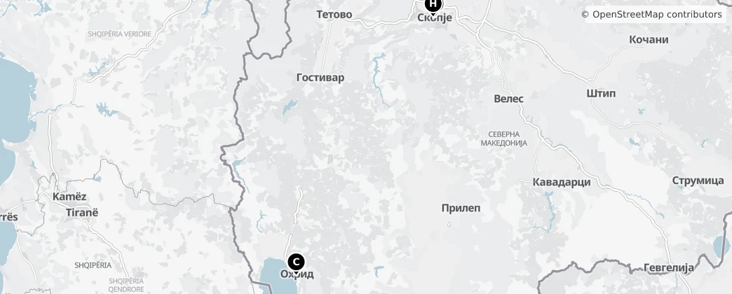 Map of Macedonia del Nord