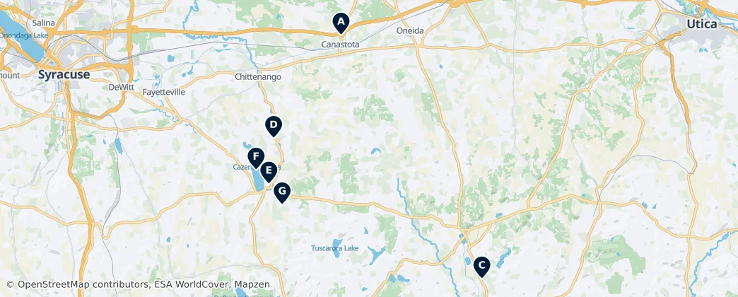 Map of Contea di Madison