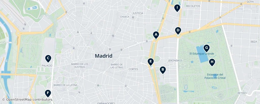 Map of Madrid