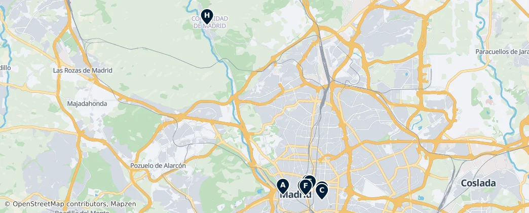 Map of Madrid