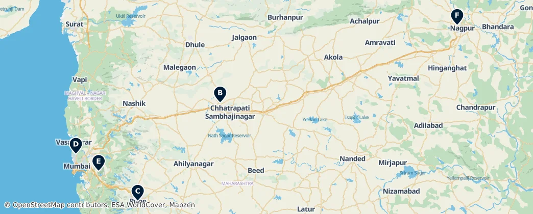 Map of Maharashtra