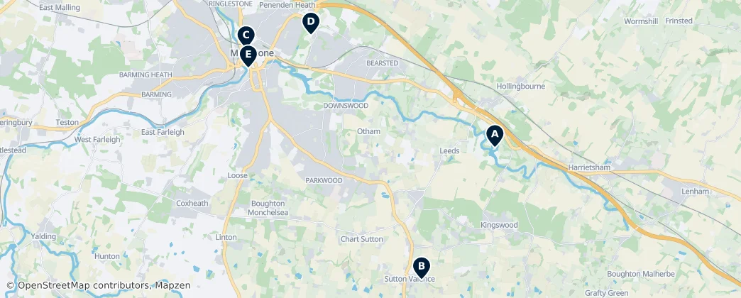 Map of Maidstone
