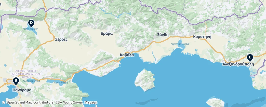 Map of Decentralized Administration of Macedonia and Thrace