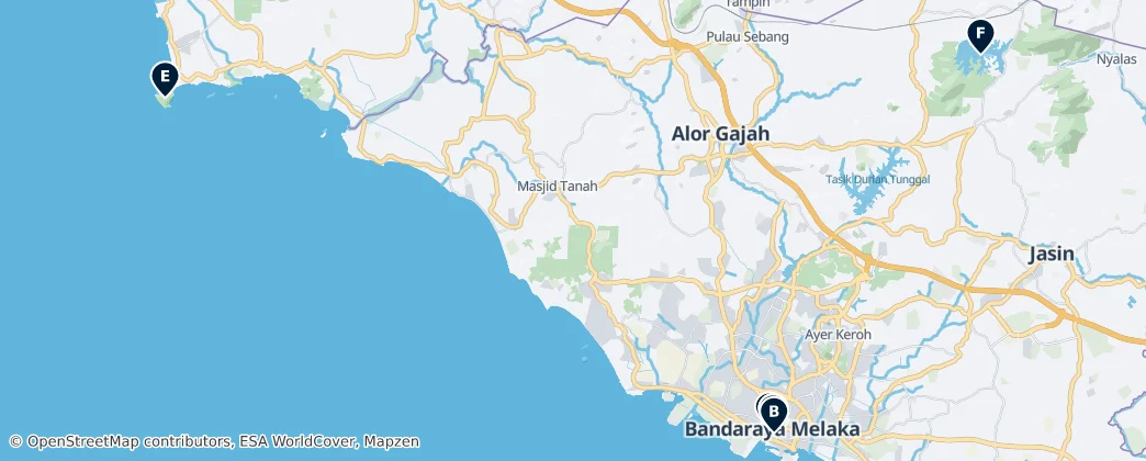 Map of Malacca