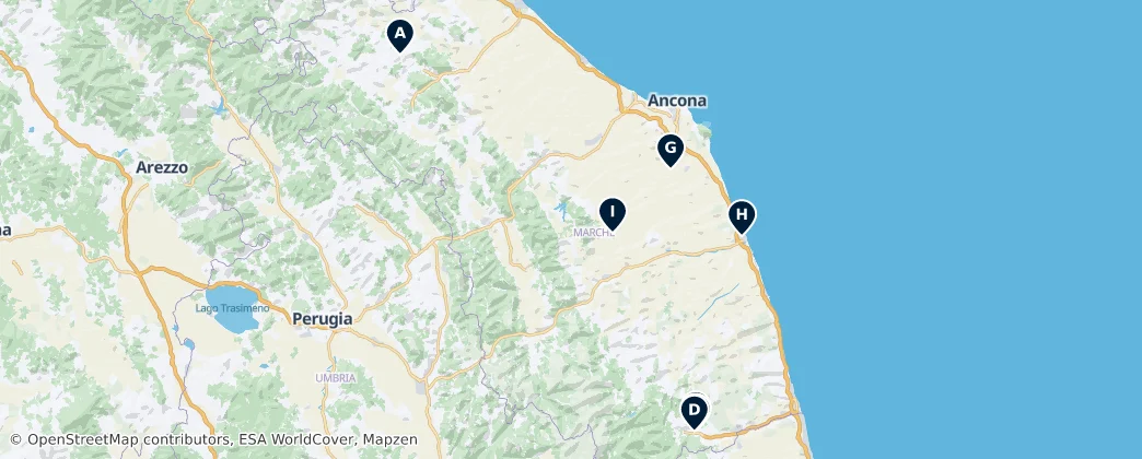 Map of Marche