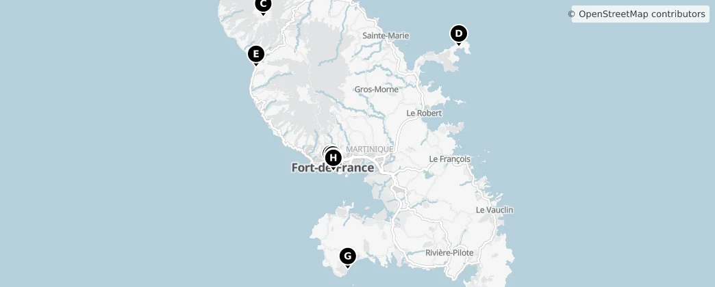 Map of Martinica