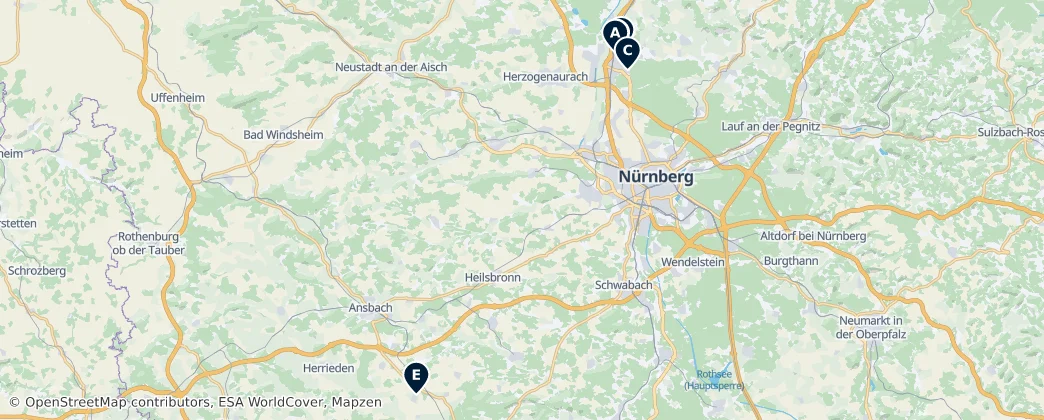 Map of Distretto della Media Franconia