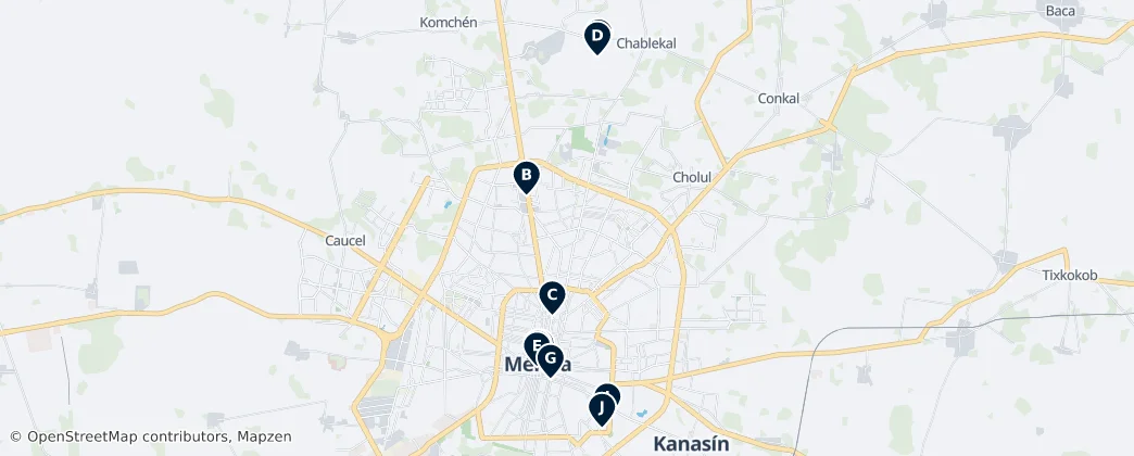 Map of Mérida