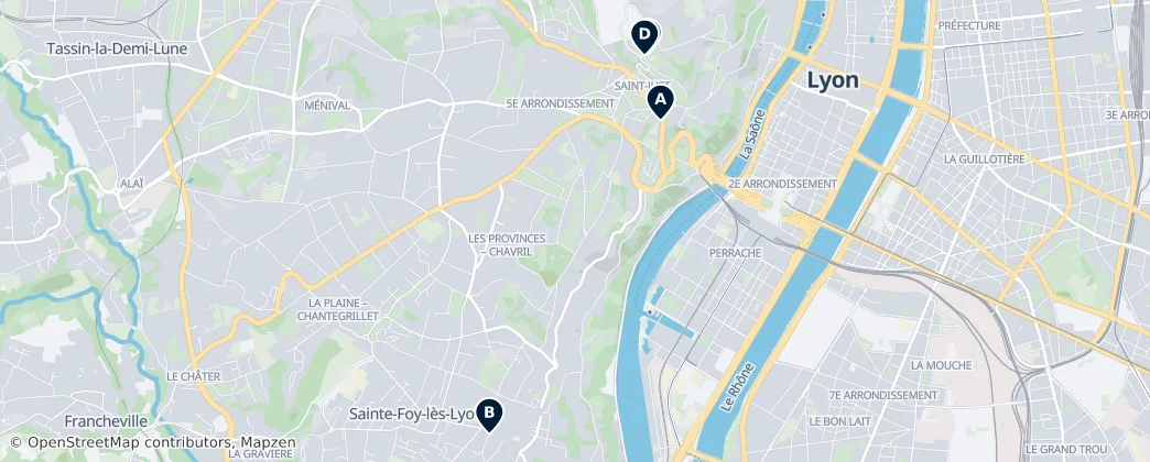 Map of Metropoli di Lione