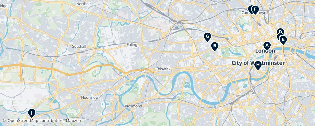 Map of Middlesex