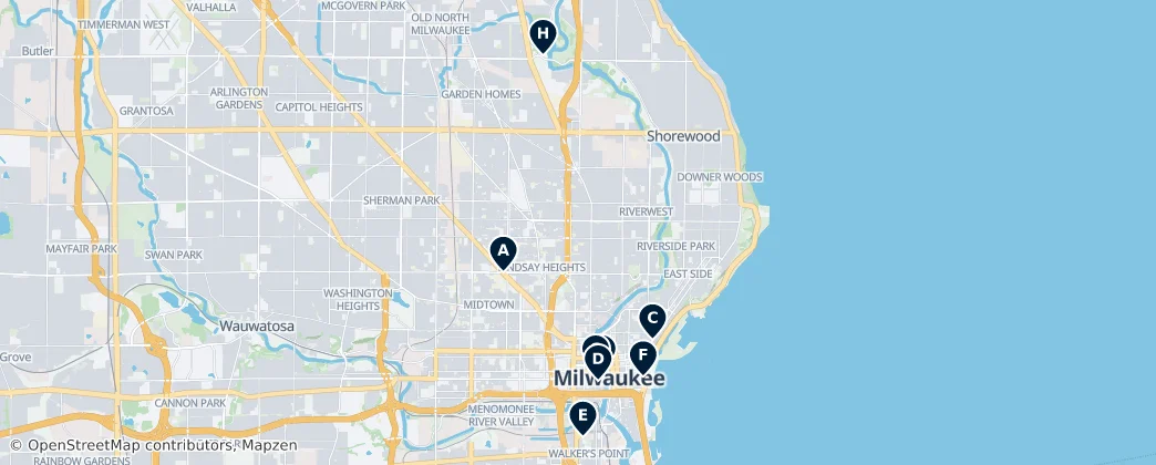 Map of Milwaukee