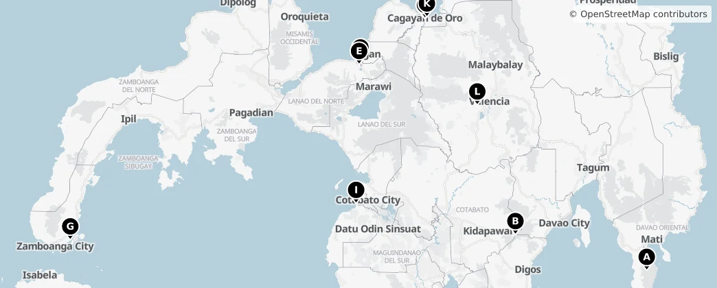 Map of Mindanao