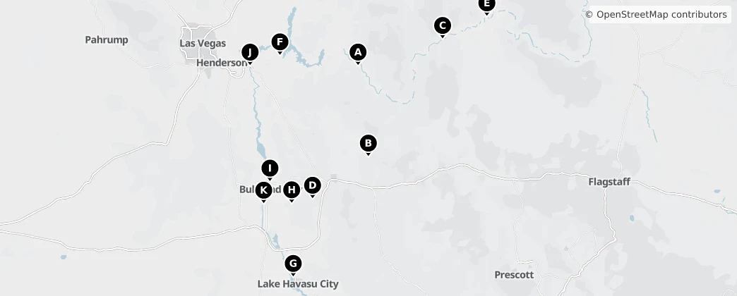 Map of Contea di Mohave