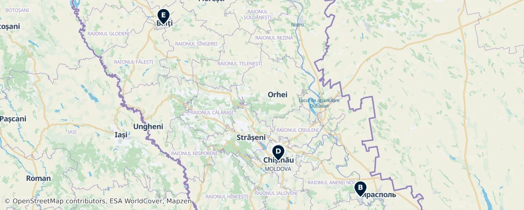 Map of Moldavia