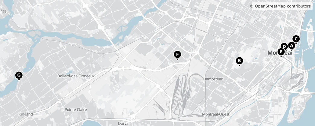 Map of Montréal