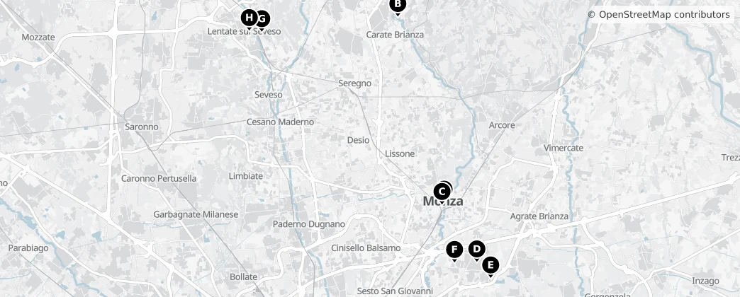 Map of Monza e della Brianza