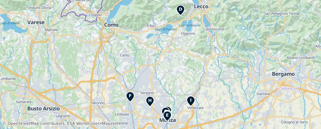 Map of Caslino d'Erba
