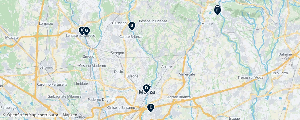 Map of Caslino d'Erba