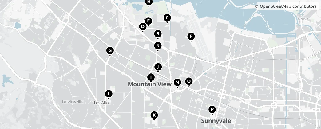 Map of Mountain View