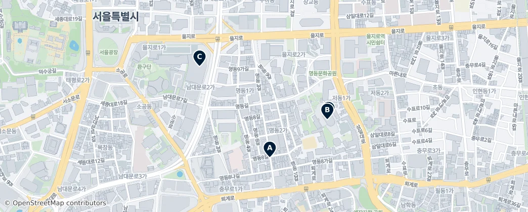 Map of Myeong-dong 2-ga