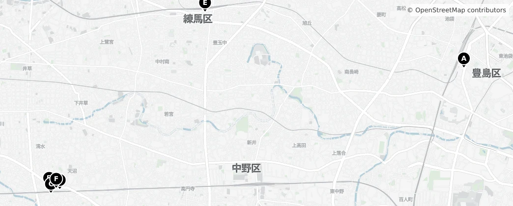 Map of Nakano