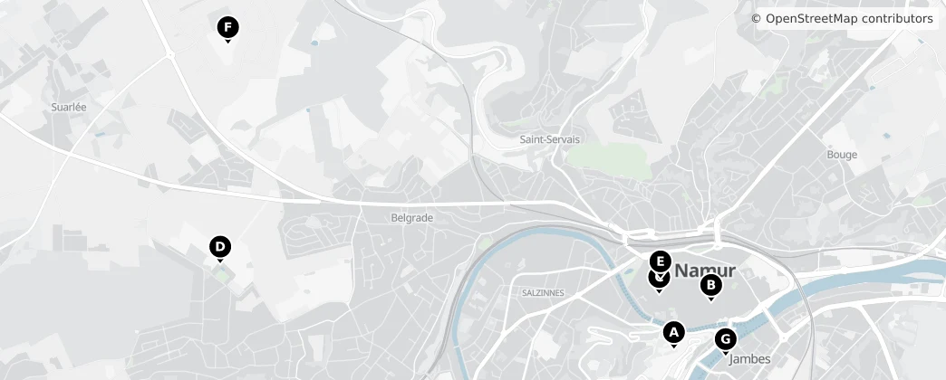 Map of Namur