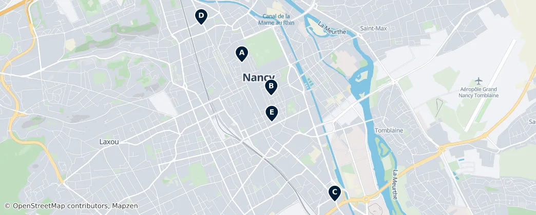 Map of Nancy