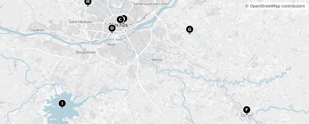 Map of Arrondissement di Nantes