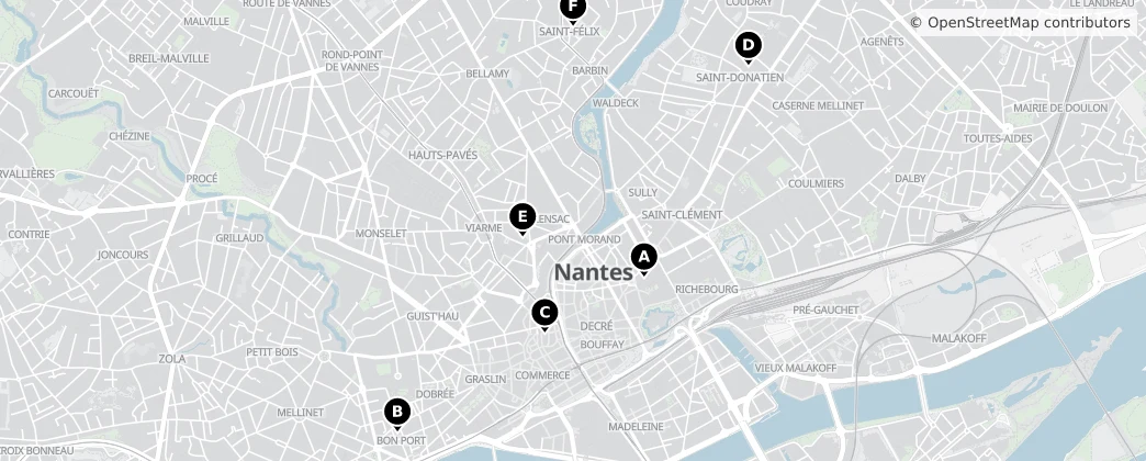 Map of Nantes