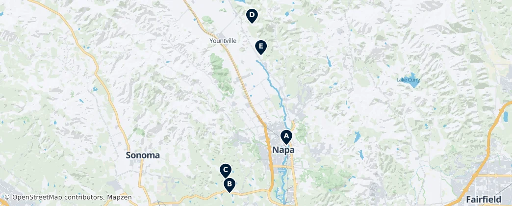 Map of Napa Valley AVA