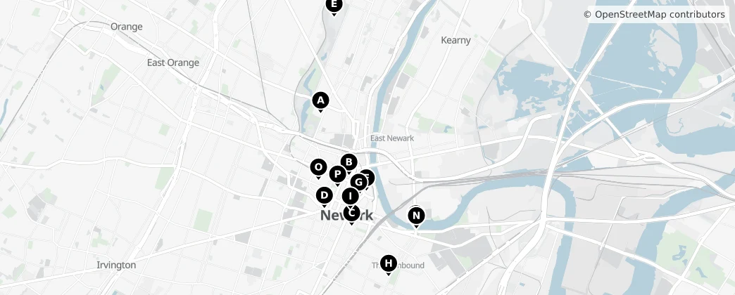 Map of Newark