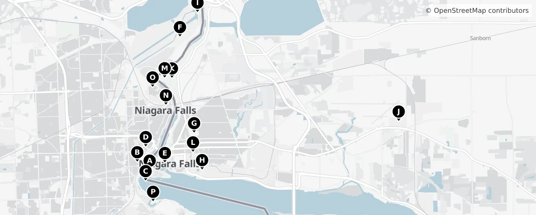 Map of Niagara Falls