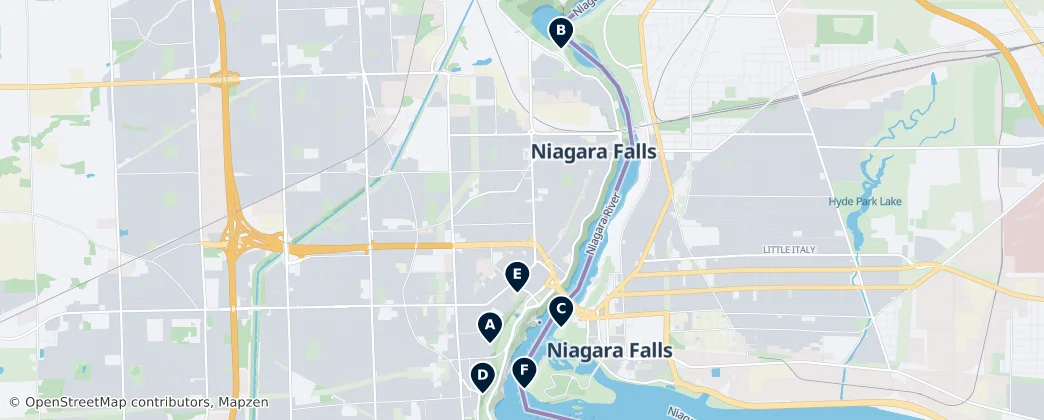 Map of Niagara Falls